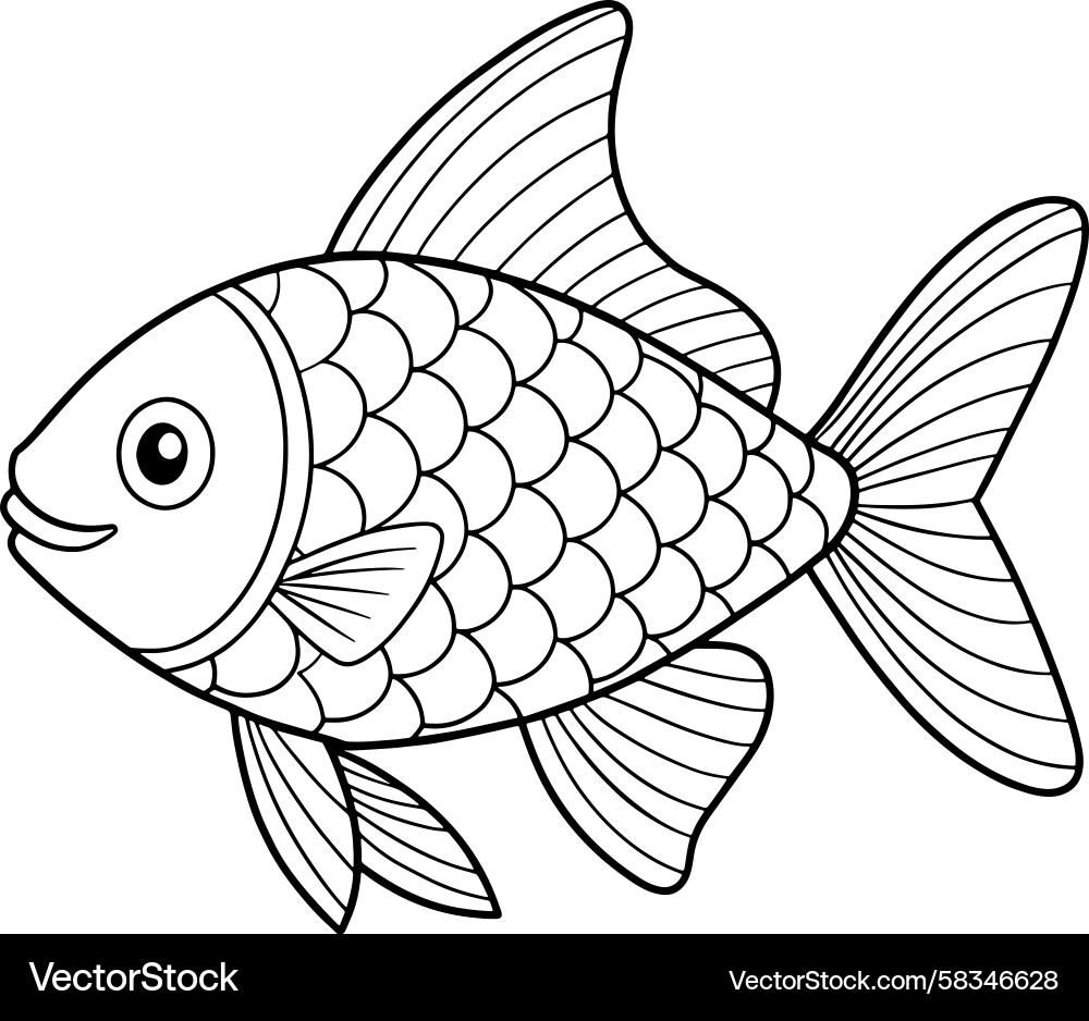 Colorful Rainbowfish Cartoon – Royalty-Free Vector | VectorStock