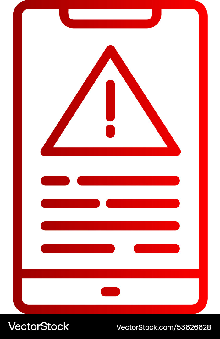 Error line gradient icon Vector Image