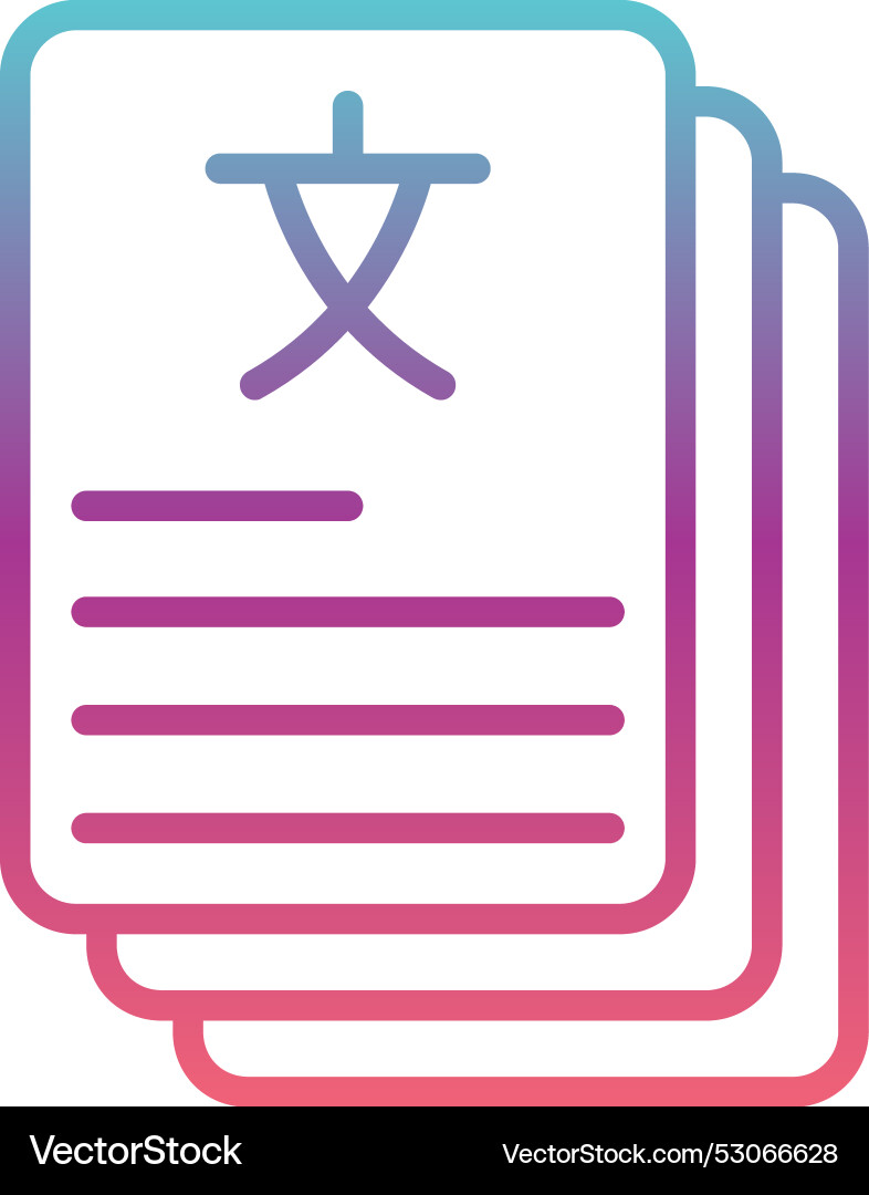 Flash card line gradient design Vector Image