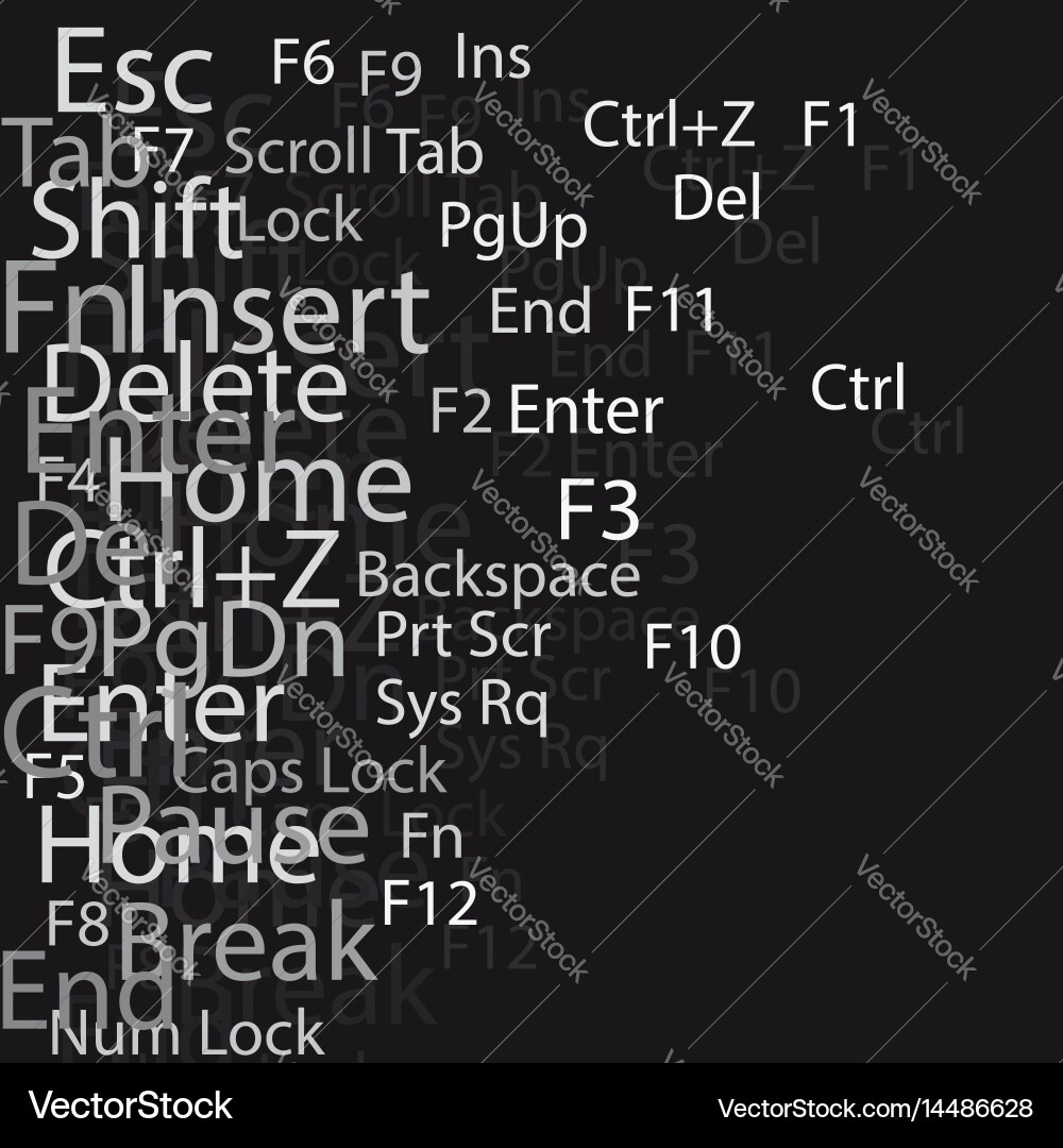 Keyboard Text Composition Vector Image
