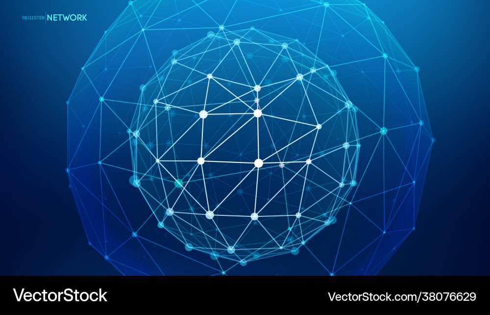 Abstract Network Sphere Background vector image