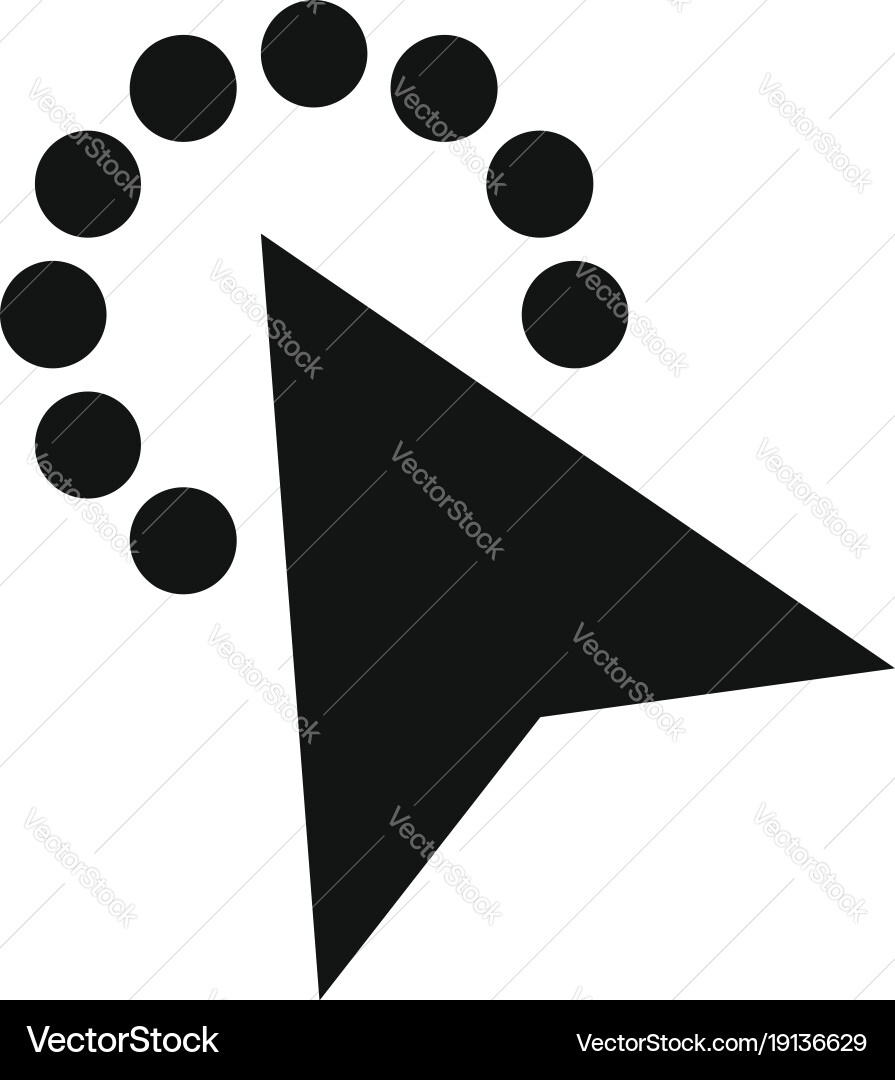 Cursor modern click icon simple black style vector image