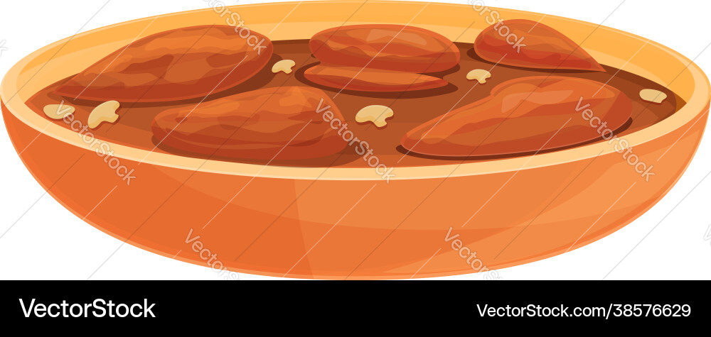 Fleisch Suppe Ikone Cartoon heißes Essen Fleisch Suppe Ikone Cartoon heißes Essen vektorbild