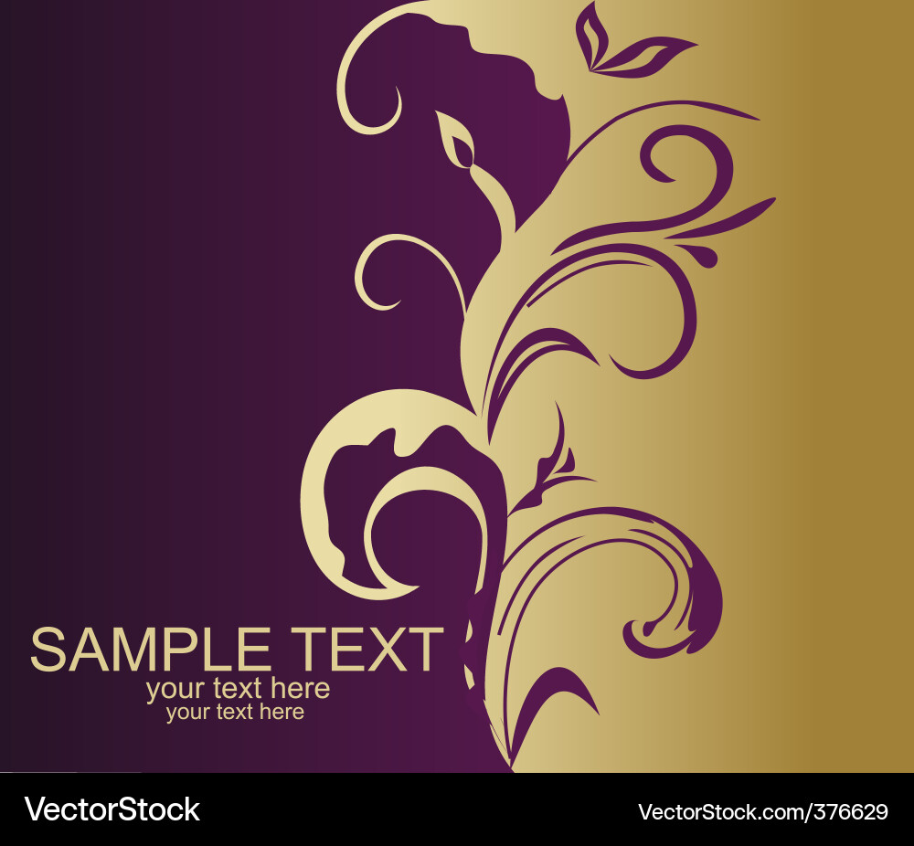 Floral Swirl Background Vector Image