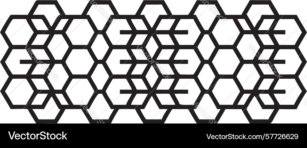 Multiple honeycomb patterns natural efficiency vector image