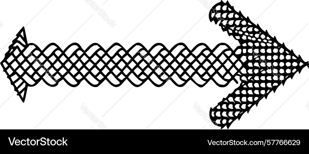 Textured pattern arrow abstract direction icon vector image