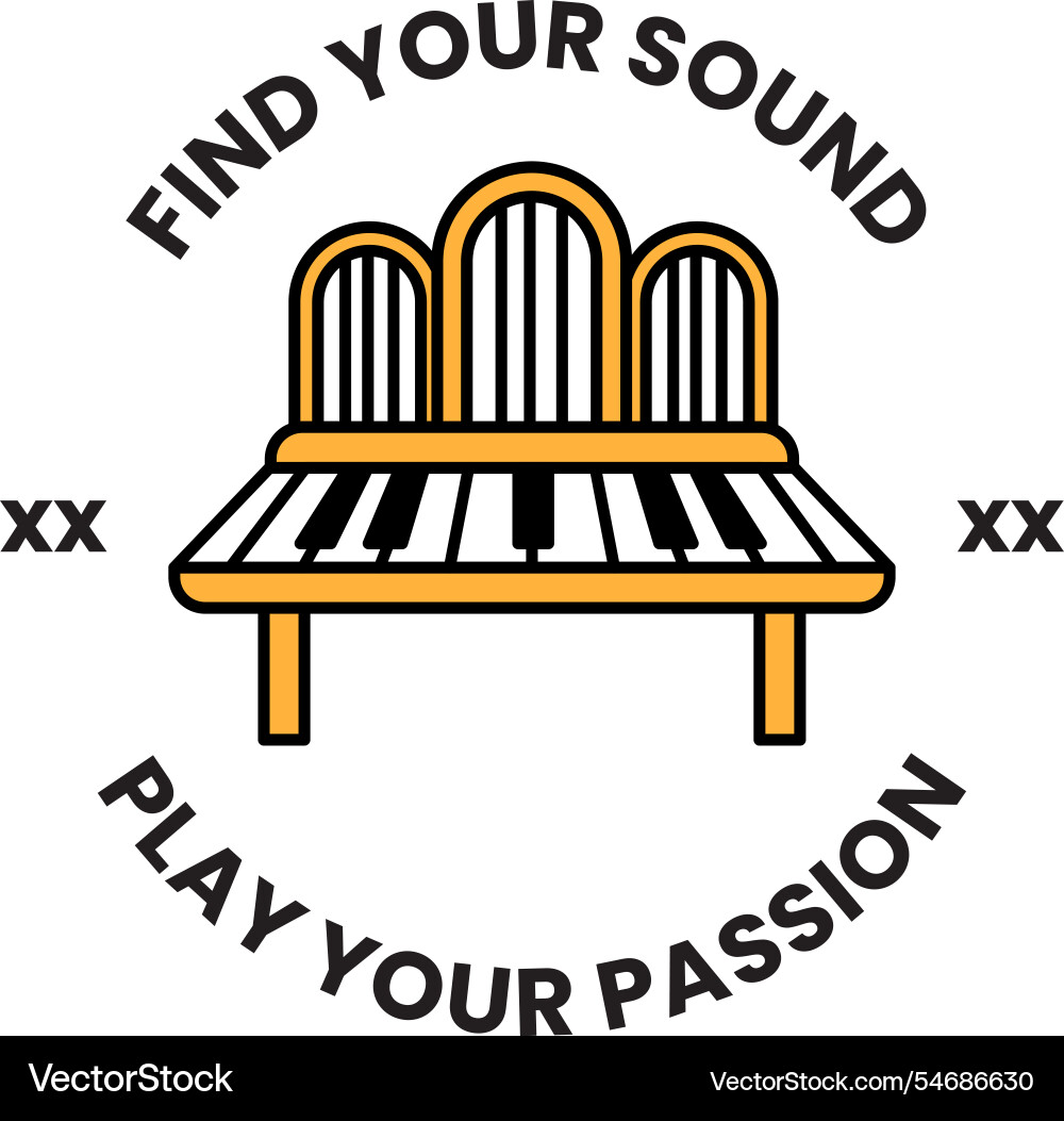 A bench with keyboard on it is the for company Vector Image