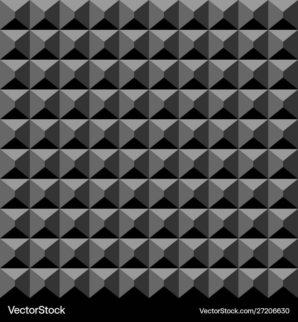 Acoustic foam material black background soft Acoustic foam material black background soft vector image