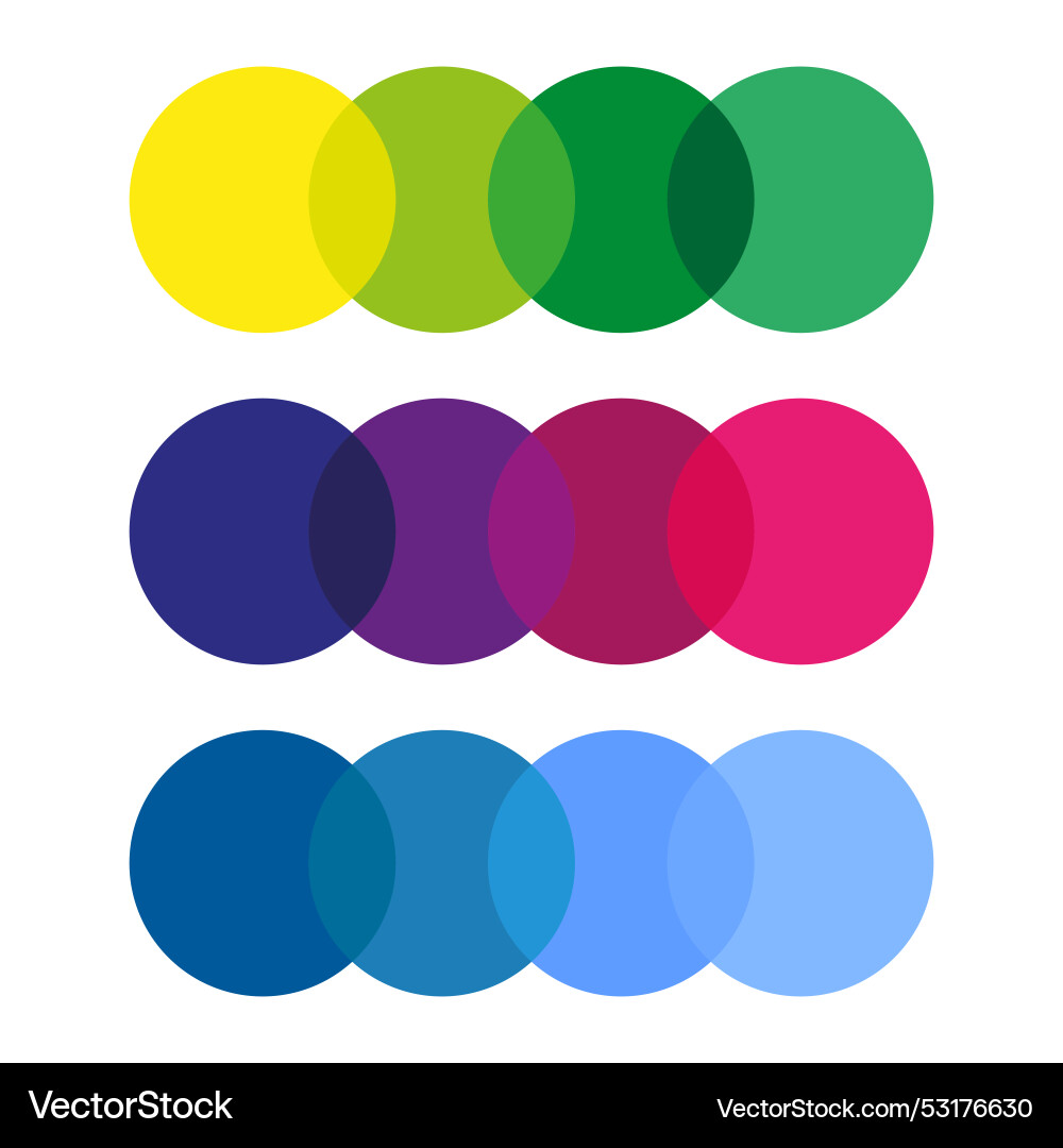 Colored intersecting circles color background Colored intersecting circles color background Vector Image