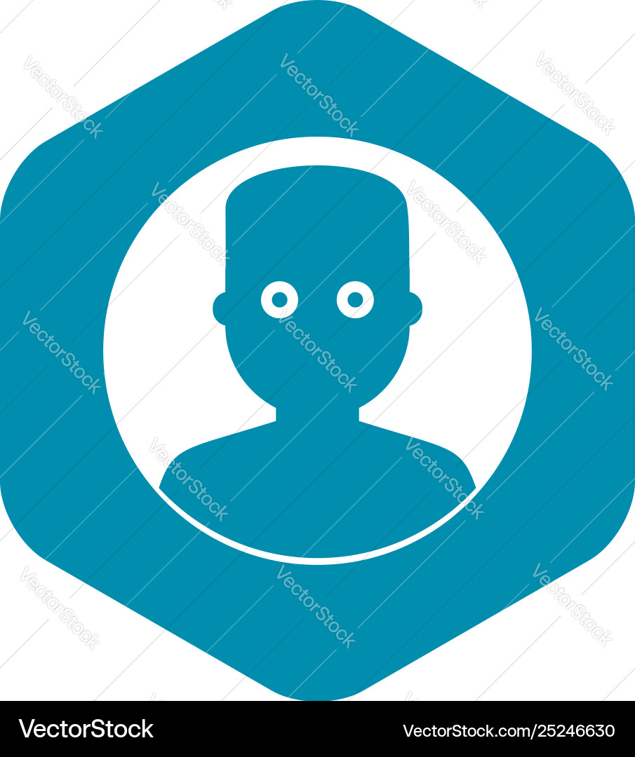 Man in dark icon simple style Vector Image