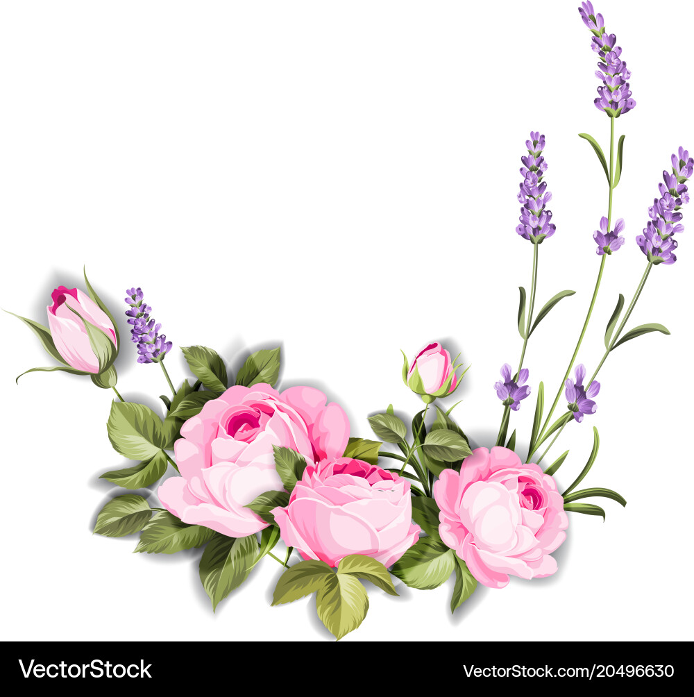 Spring Floral Garland Vector Image