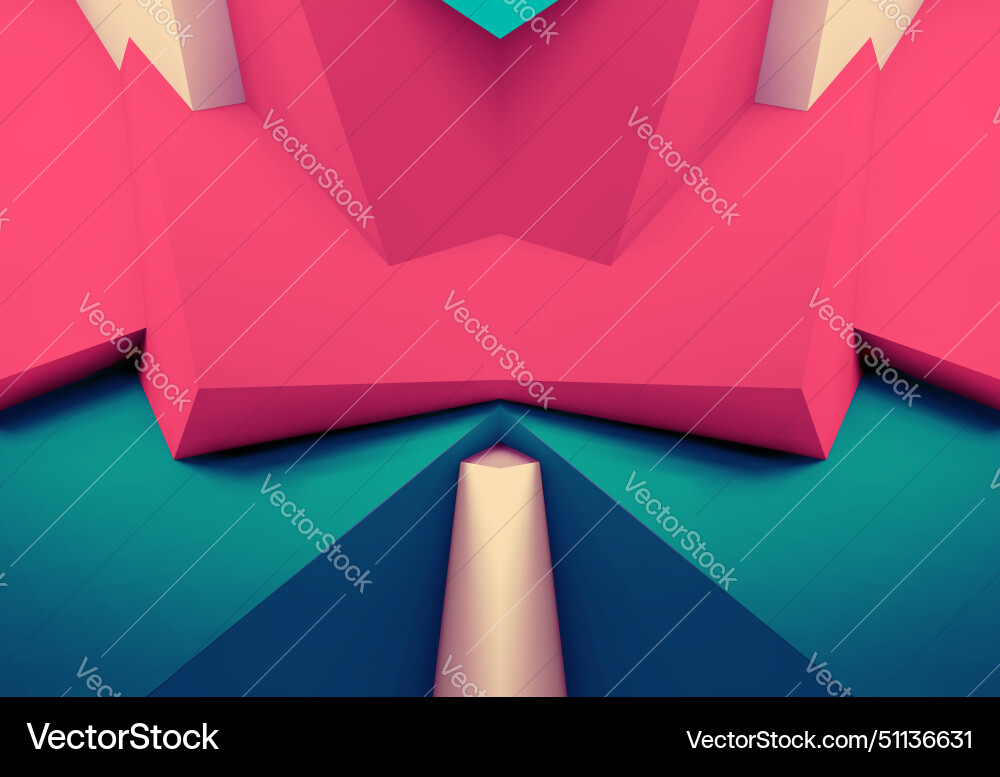 Abstract geometric background with colorful 3d vector image