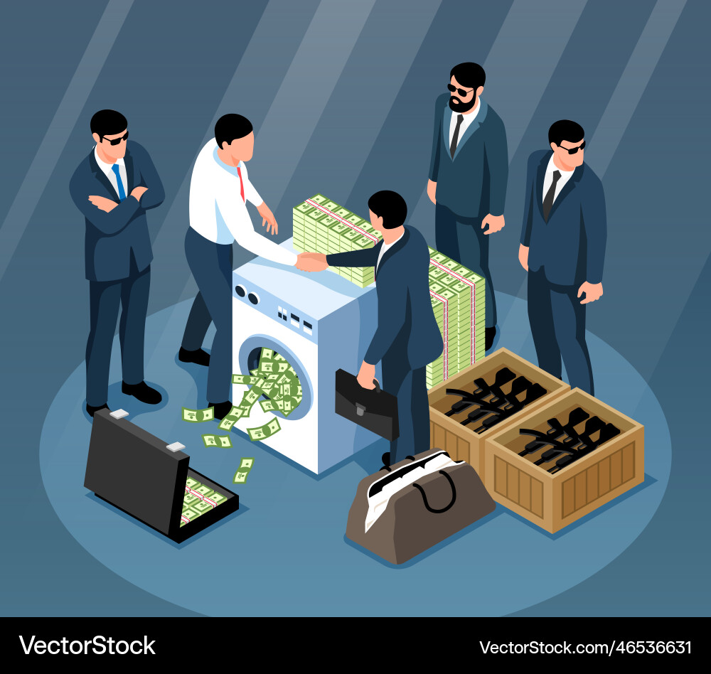 Money Laundering Crime – Royalty-Free Vector | VectorStock