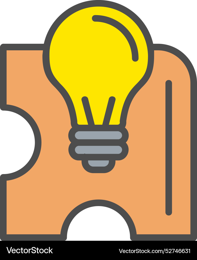Problemlösung Linie gefüllt Icon Design Vektorbild