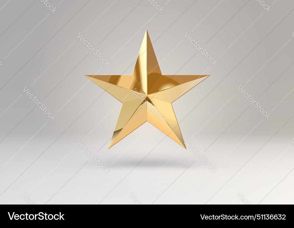 3d star element or simple golden shape 3d star element or simple golden shape vector image