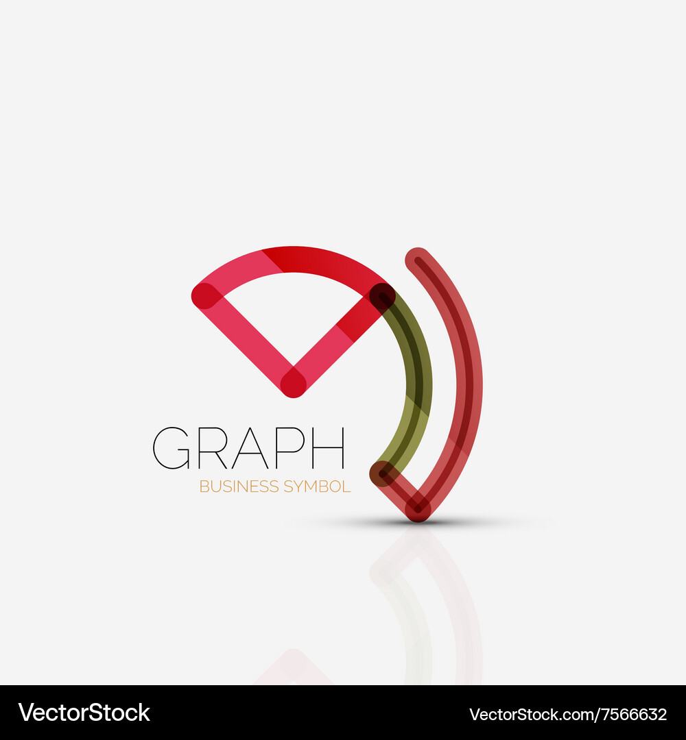 Abstract logo idea linear chart or graph Vector Image