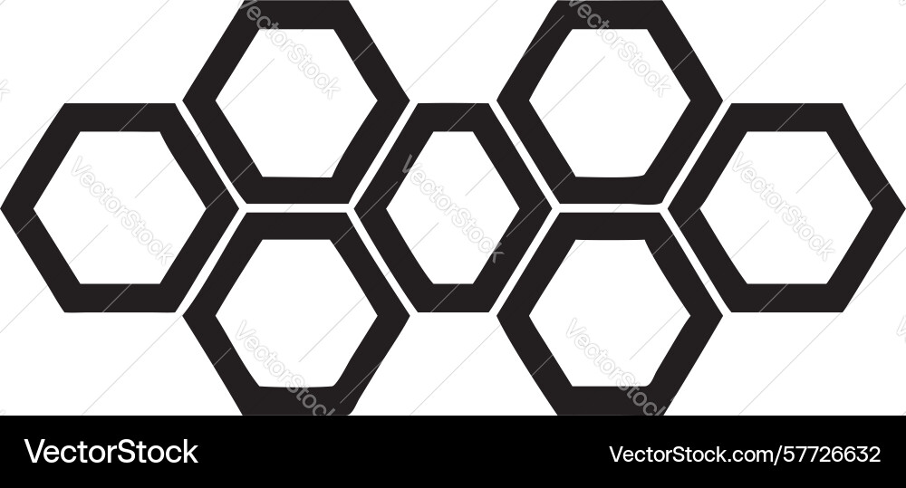 Stacked hexagonal shapes modern structured Vector Image