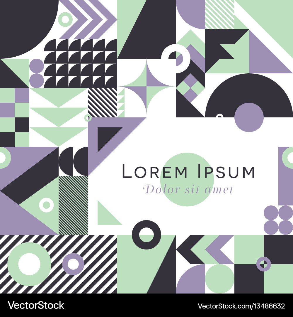 Vibrant Geometric Mosaic Background vector image
