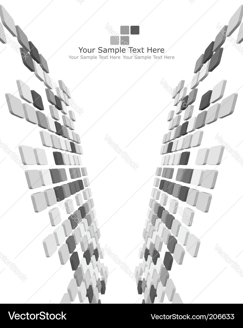 Abstract 3D Checkered Background vector image
