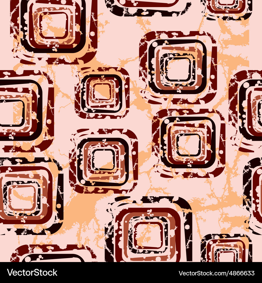 Abstract pattern with squares on a beige Vector Image