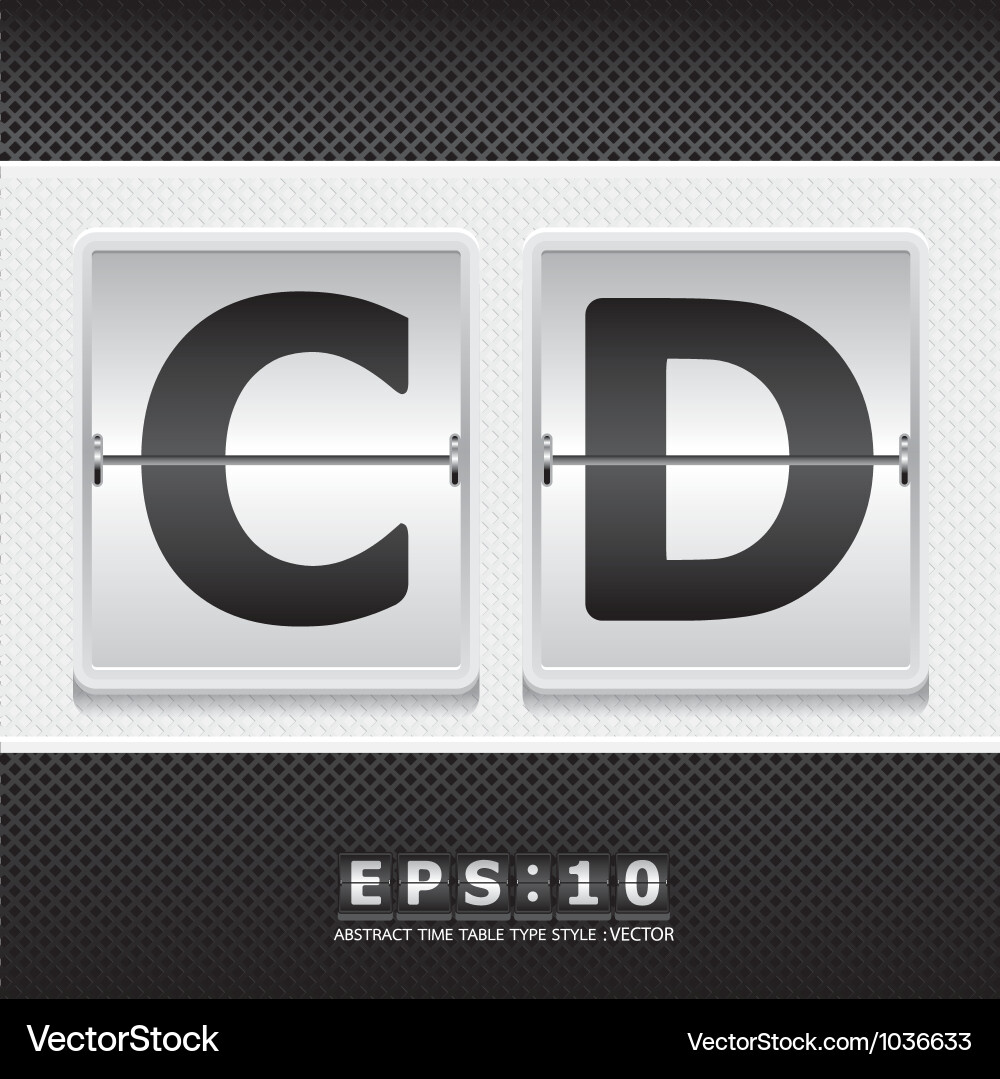 Alphabet airport time table white color Vector Image