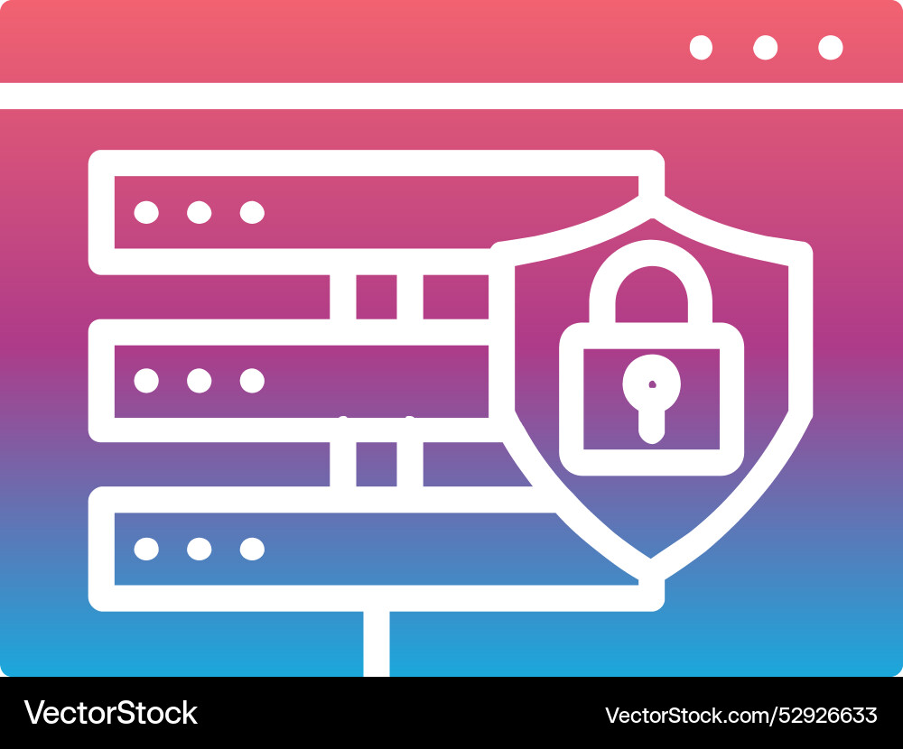 Database security icon design Vector Image