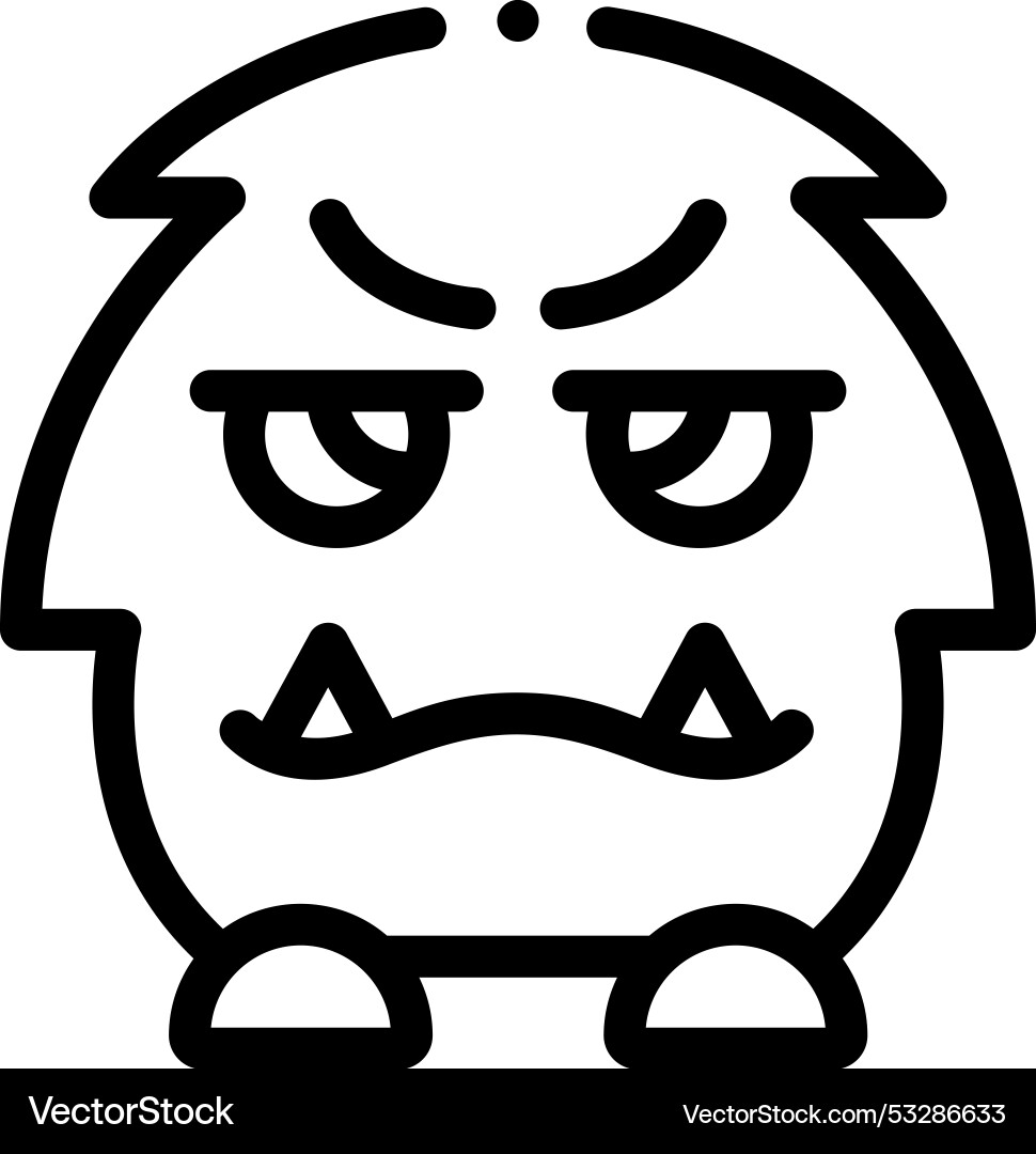Enemy icon thin linear style design isolated Vector Image