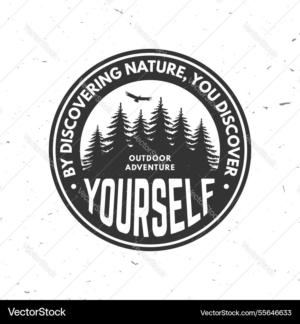 Entdecken Sie die Natur Sie entdecken Sie sich Logo Entdecken Sie die Natur Sie entdecken Sie sich Logo vektorbild