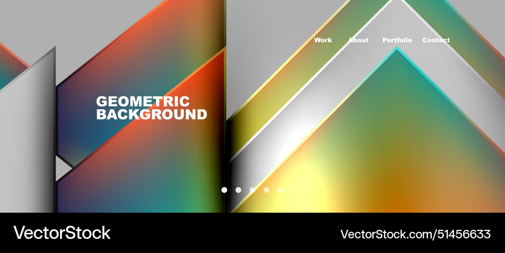 Gradient triangle geometric minimal wallpaper Vector Image