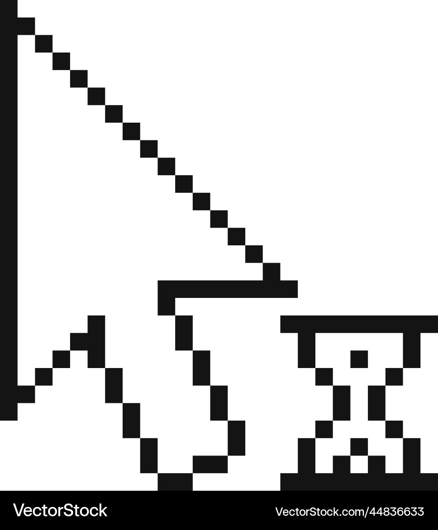 Hourglass Cursor Warten Pfeil Vektorbild