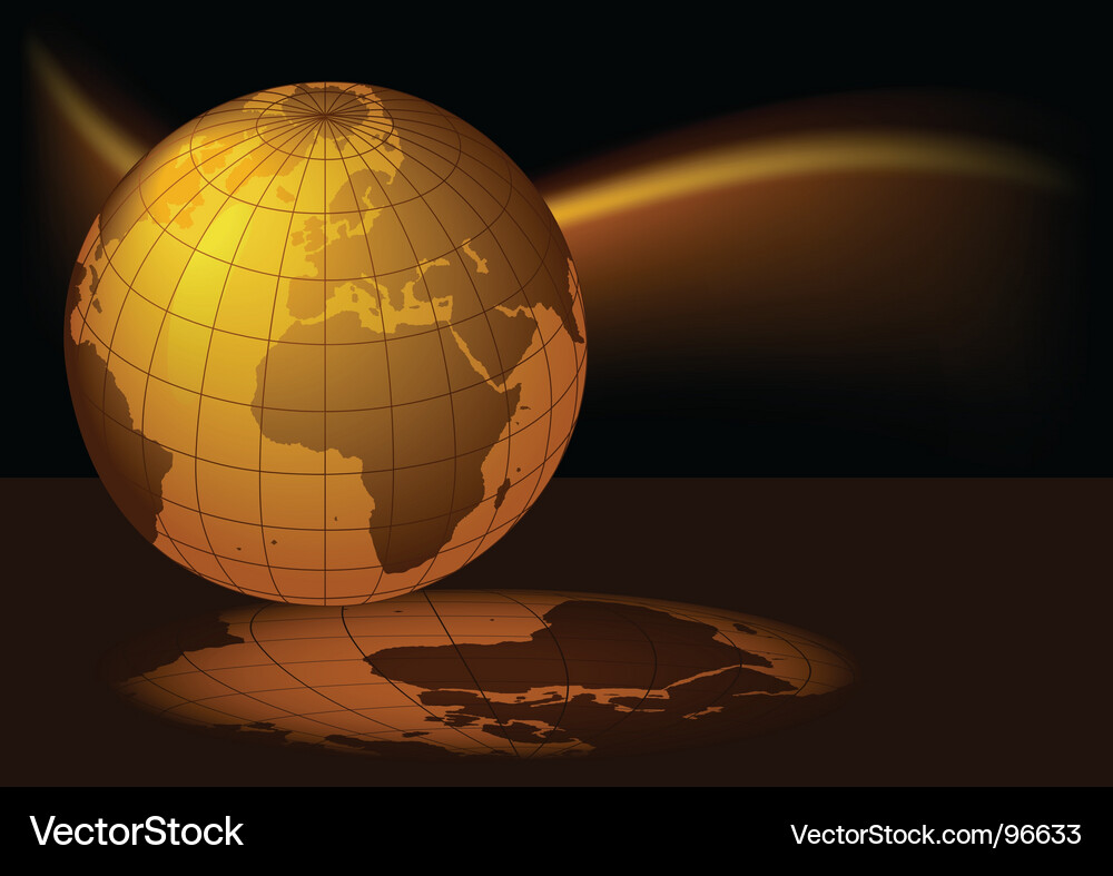 Magmatic Globe with Reflection Vector Image