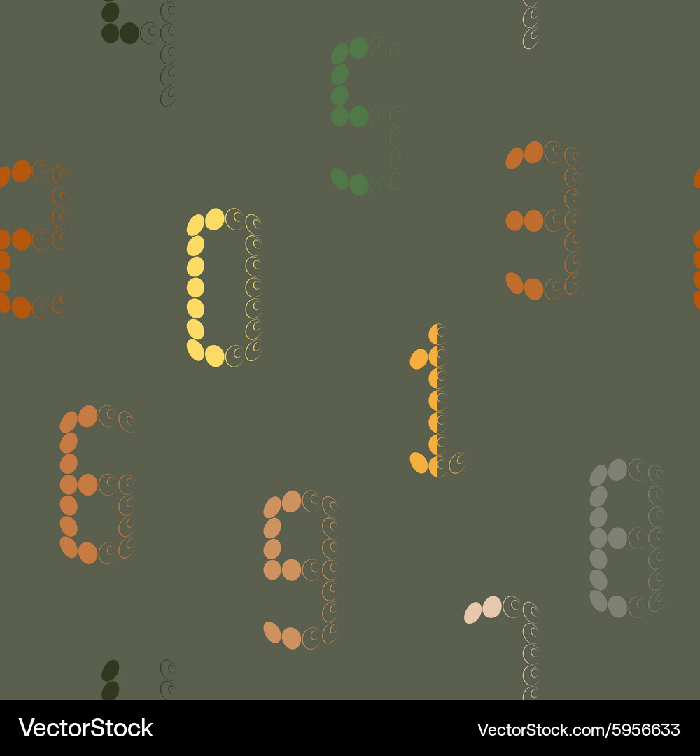 Seamless background with numbers Vector Image