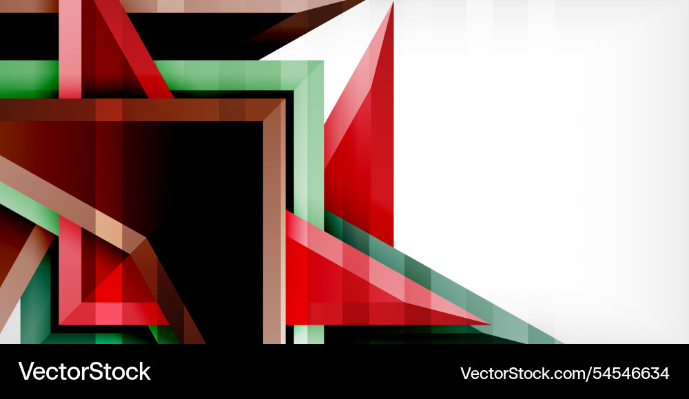 Abstract background color triangles and arrows vector image