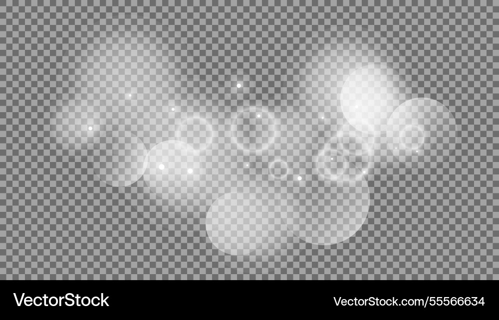 Bokeh circles on transparent background Bokeh circles on transparent background vector image