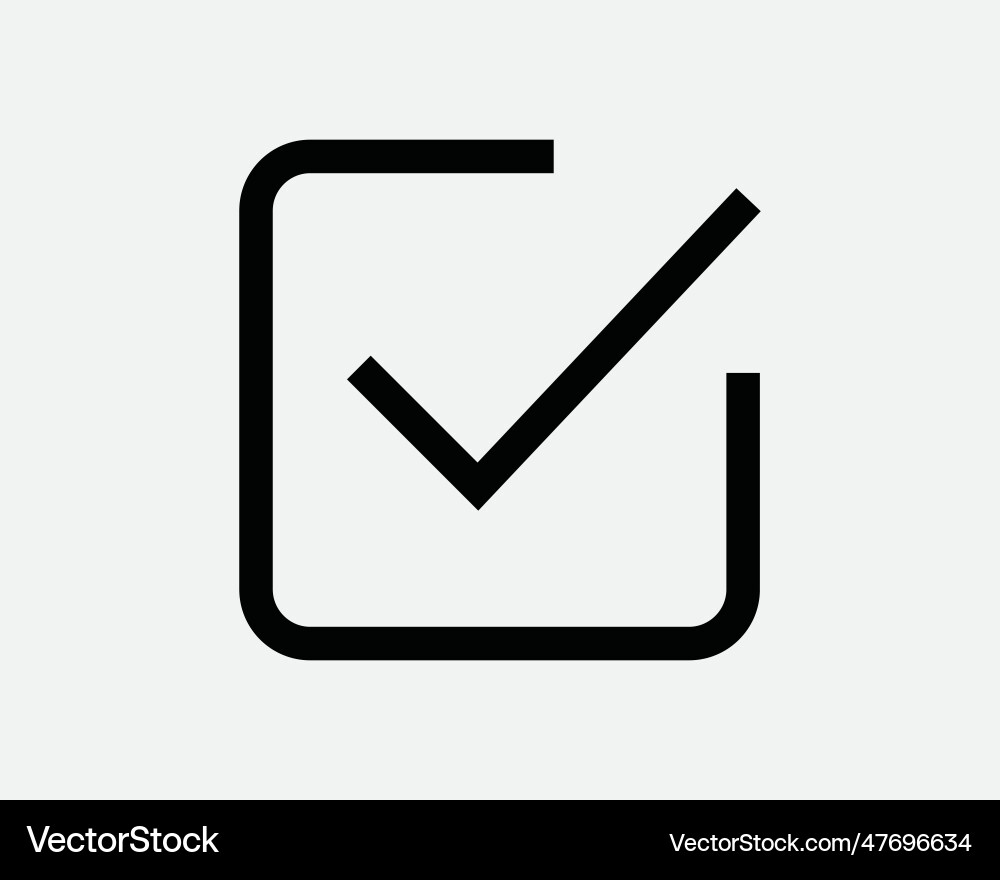 Check mark icon checkmark checkbox checklist vote Check mark icon checkmark checkbox checklist vote vector image
