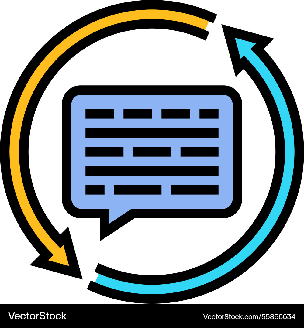 Conversation arrows nlp color icon vector image
