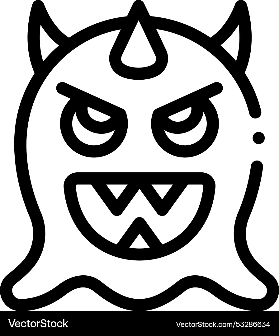 Enemy icon thin linear style design isolated Vector Image