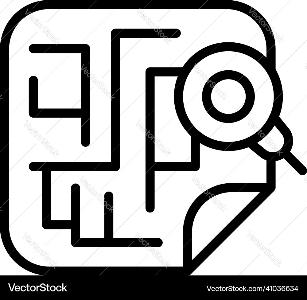 Map pointer icon outline shop store Vector Image