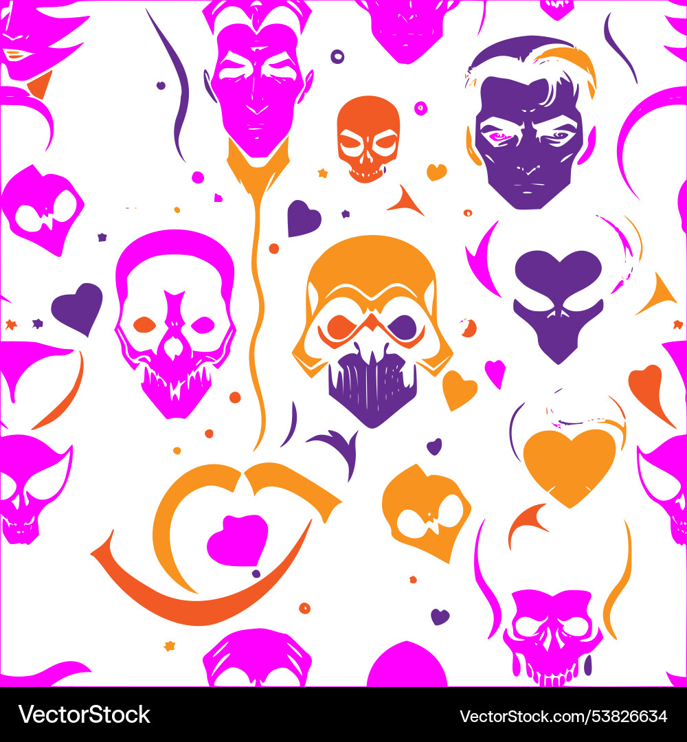 Vampire abstract pattern seamless Vector Image