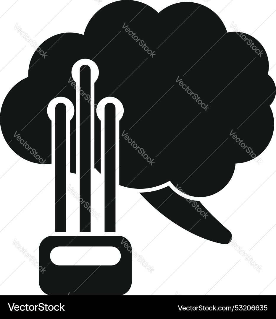 Brain connected to a computer with cables Brain connected to a computer with cables vector image