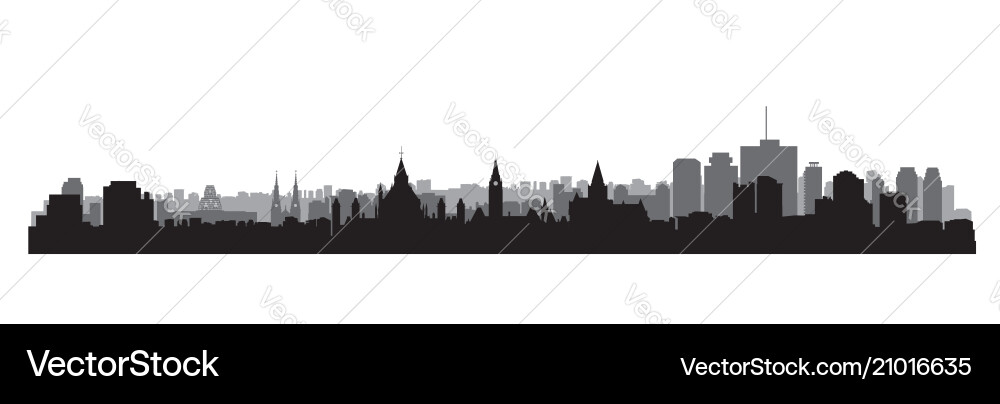 Ottawa Cityscape - Canada Skyline Vector Image