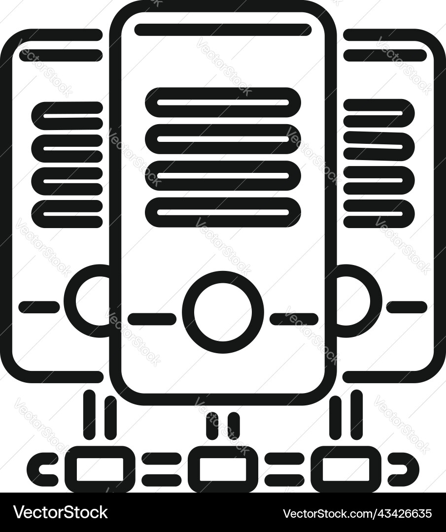 Server Data & CRM Chart Icon vector image