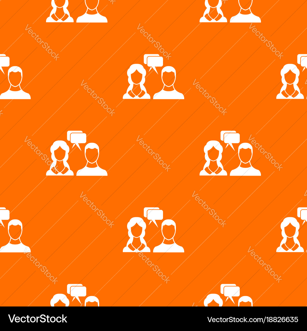 Speech bubbles with two faces pattern seamless vector image