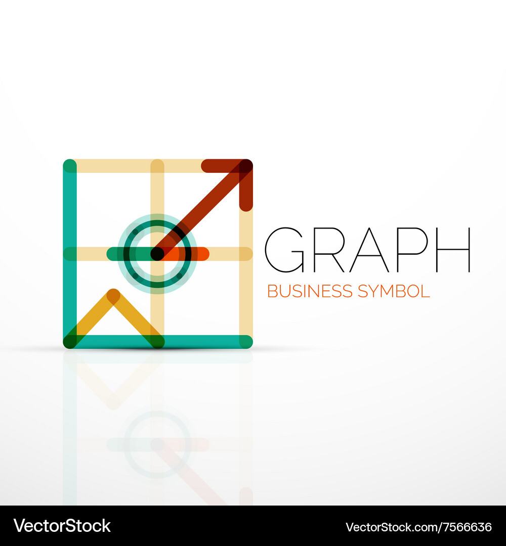 Abstract logo idea linear chart or graph Vector Image