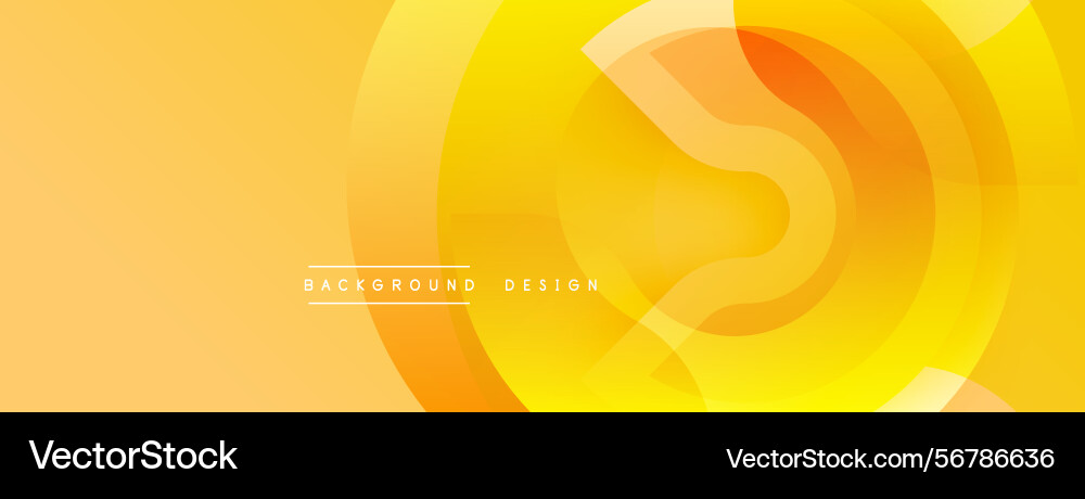 Abstract yellow design concentric circles create Vector Image