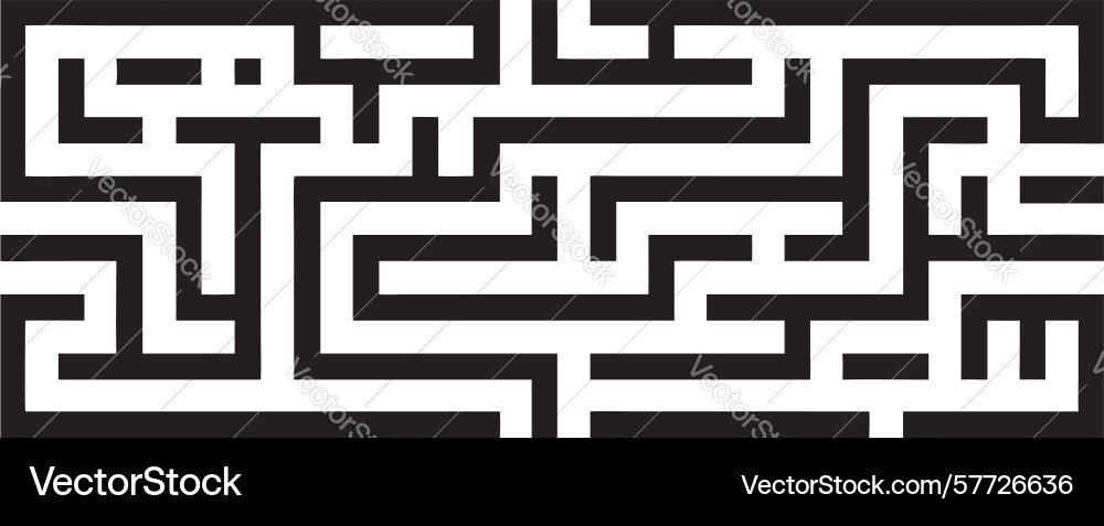 Geometric labyrinth pattern complex puzzle vector image