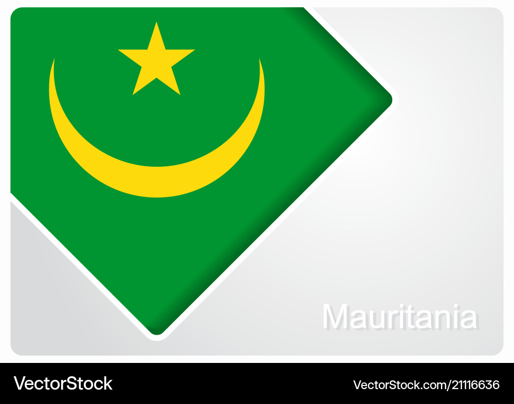 Mauritanian flag design background vector image