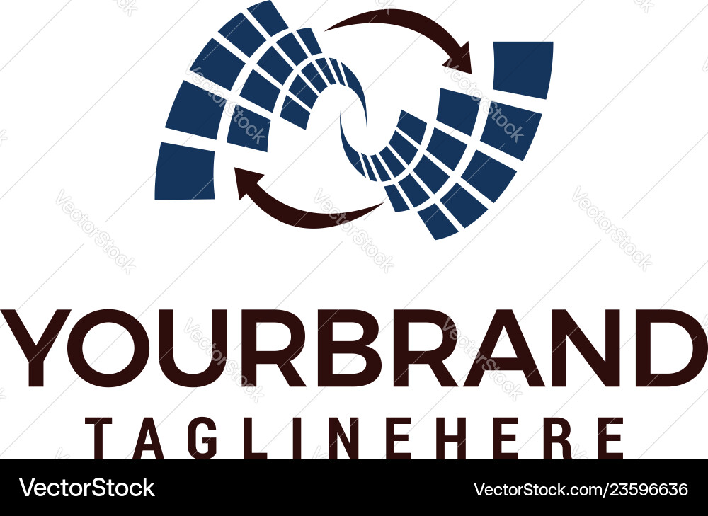 Rotation tech logo design template elements Rotation tech logo design template elements vector image