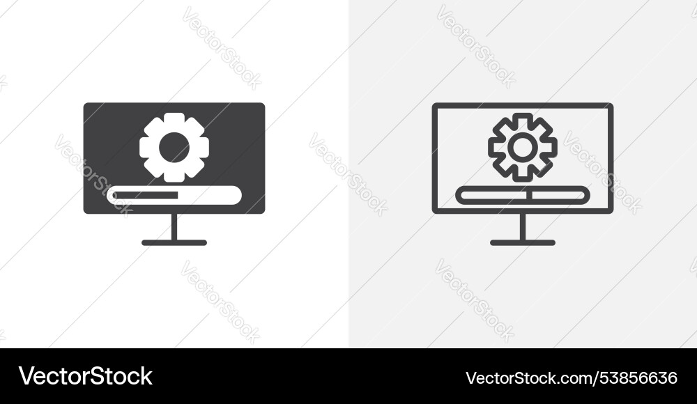 System update icon set Vector Image