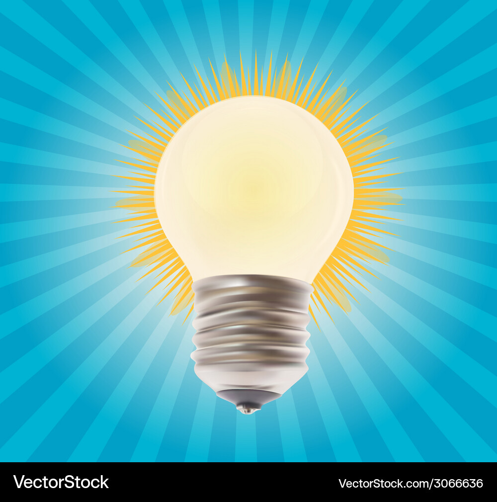 White lamp on the background Vector Image